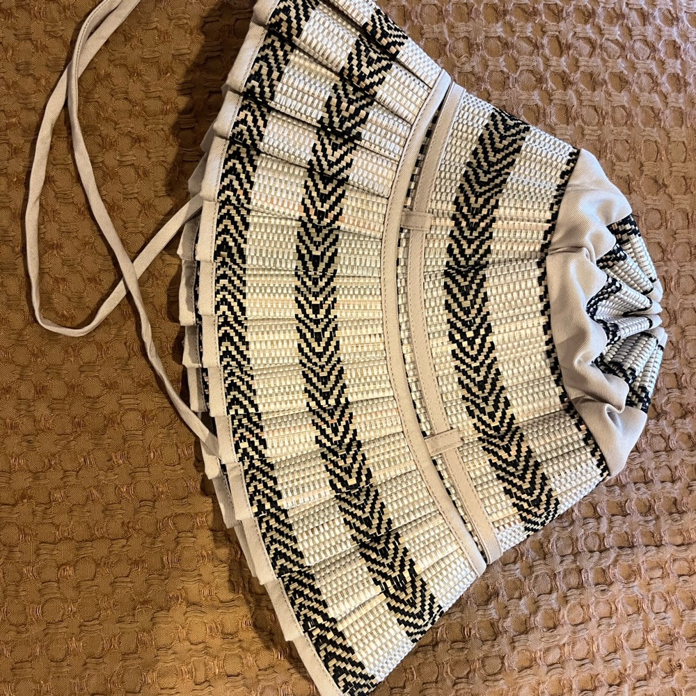 Lorna Murray Woven Stripe Bucket Hat in Beige and Black - Picture 6 of 10